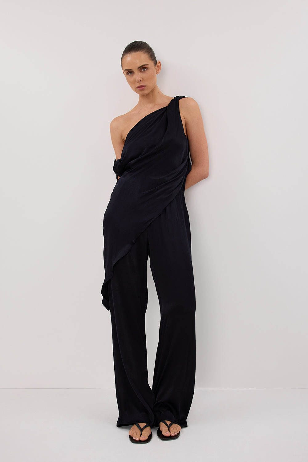 EVE INK ASYM SATIN TOP