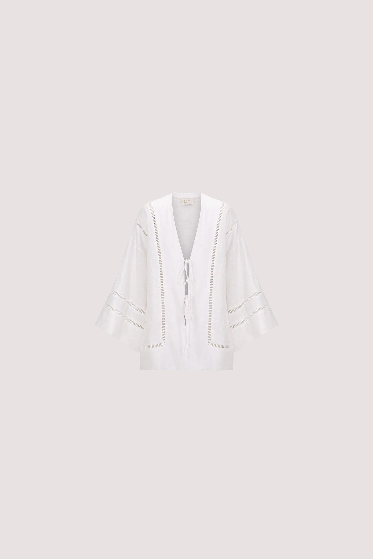 LINDSAY WHITE LINEN KIMONO TOP