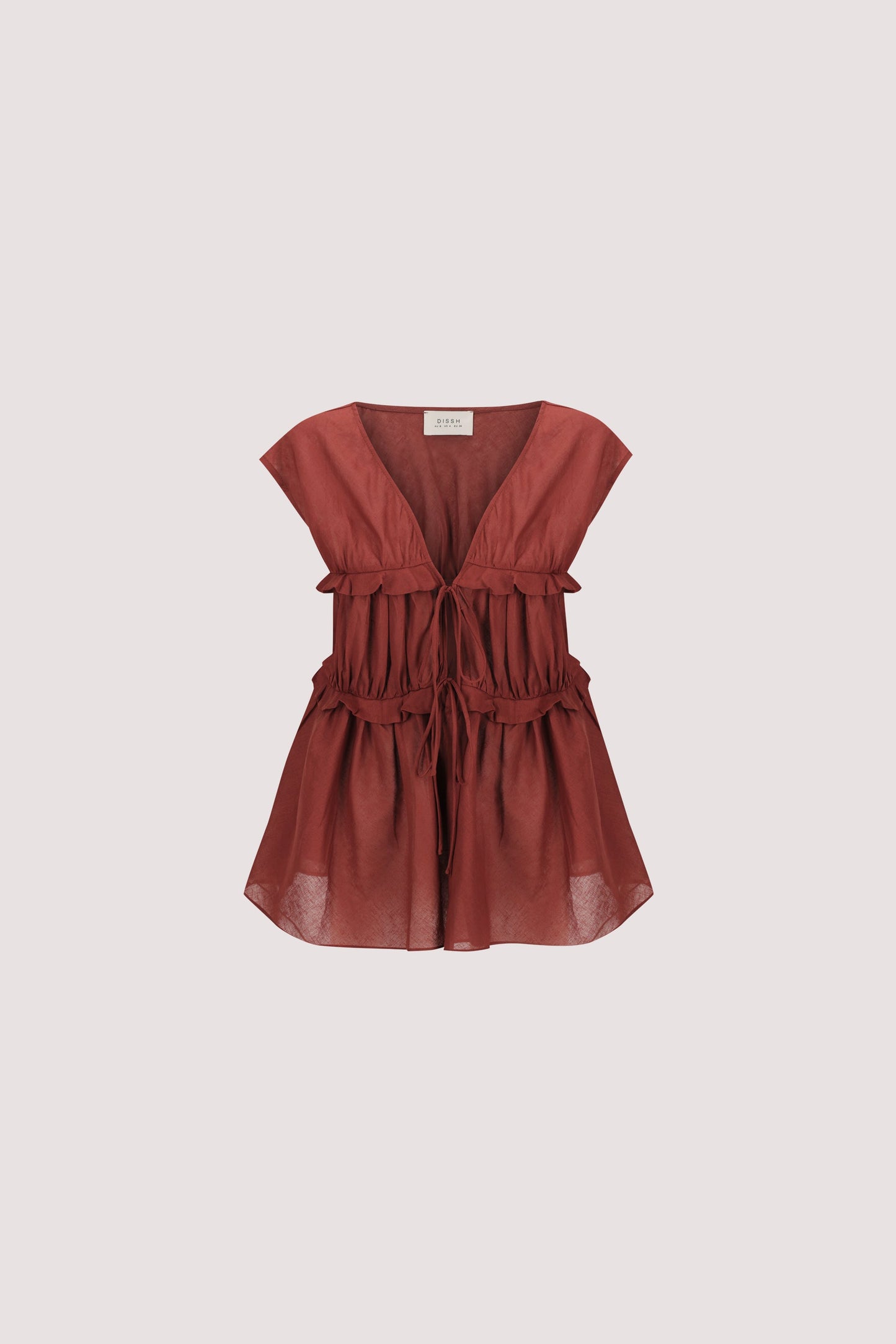 QUINN SAHARA LINEN RUFFLE TOP