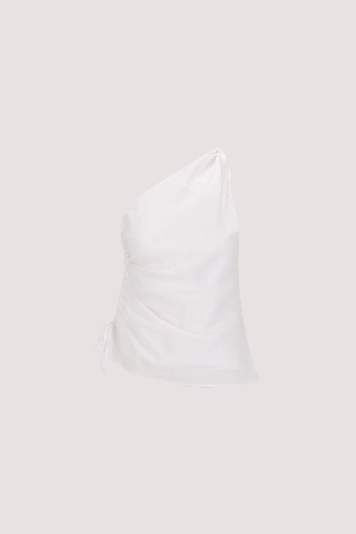 FINNY WHITE SLEEVELESS LINEN TOP