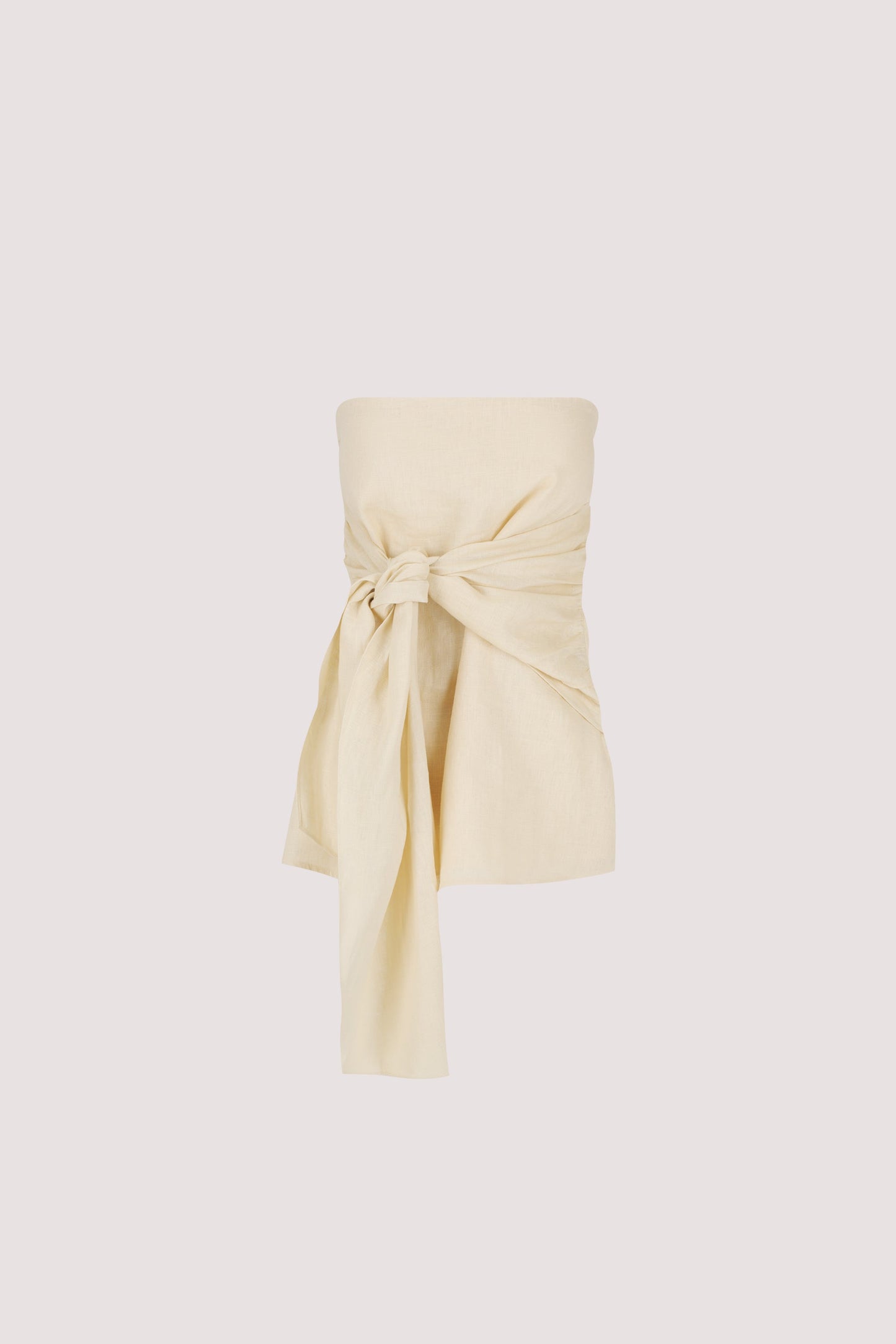 PIPPY BUTTERMILK LINEN STRAPLESS TOP