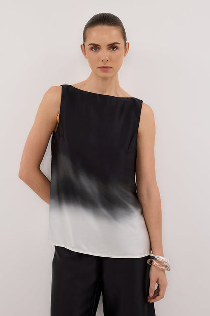 HUXLEY OMBRE SILK TOP