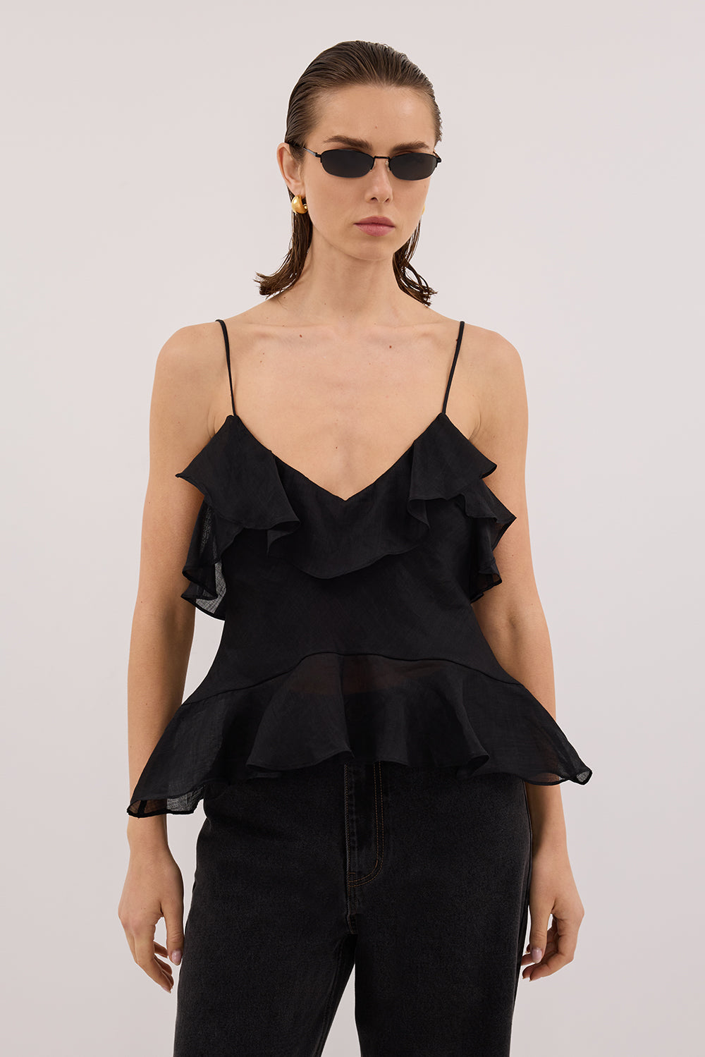 SARA BLACK RAMIE CAMI TOP