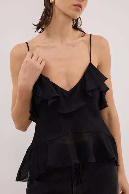 SARA BLACK RAMIE CAMI TOP