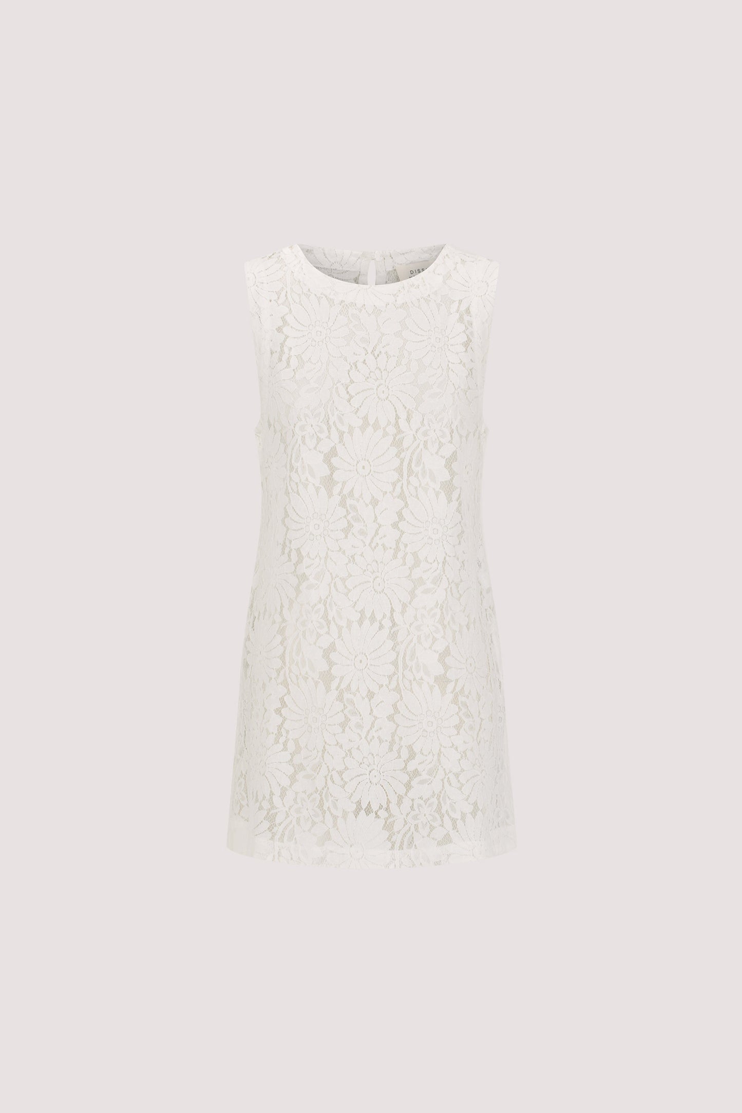 WILMA WHITE SLEEVELESS LACE TUNIC