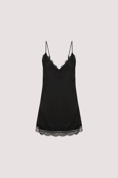 ANDREA BLACK SLEEVELESS LACE CAMI TOP