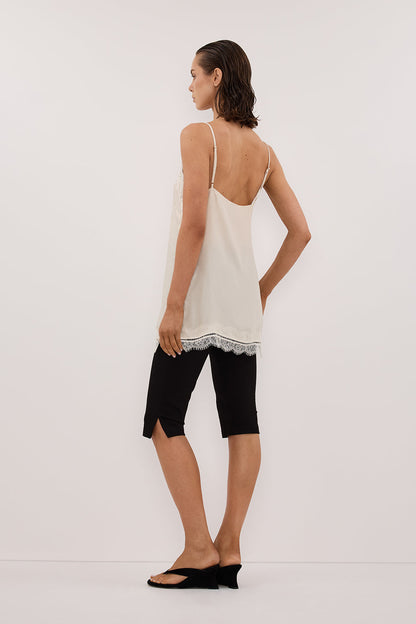 ANDREA SANDSTONE SLEEVELESS LACE CAMI TOP