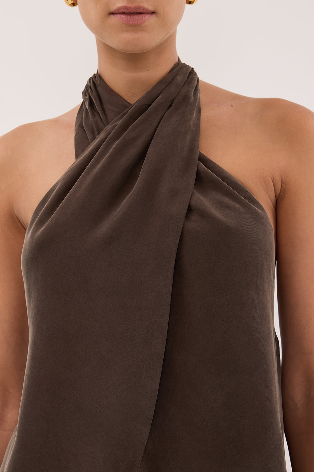 ADDIE BITTER CHOC CUPRO TOP