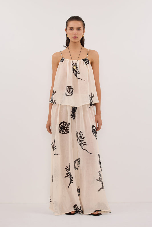 POSITANO SANDSTONE SLEEVELESS RAMIE  TOP