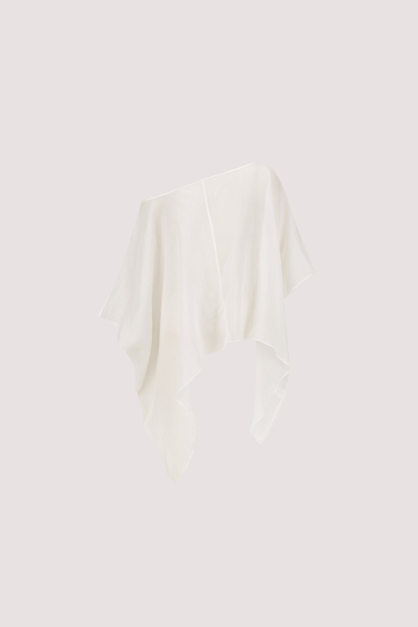 BRIANNE WHITE BATWING RAMIE TOP