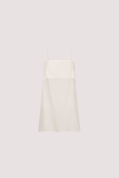IDA WHITE SLEEVELESS FOLDOVER CAMI TOP