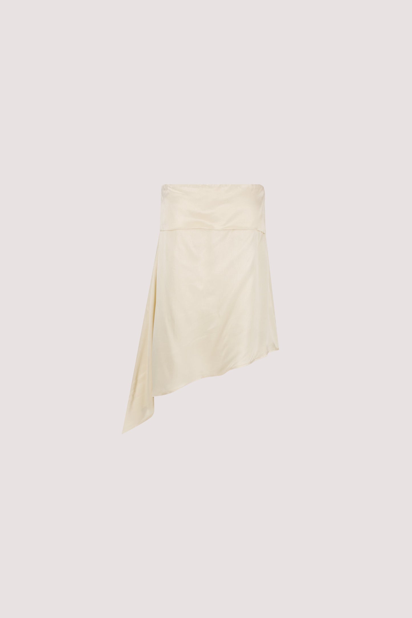 SANDER CREAM STRAPLESS SATIN TOP
