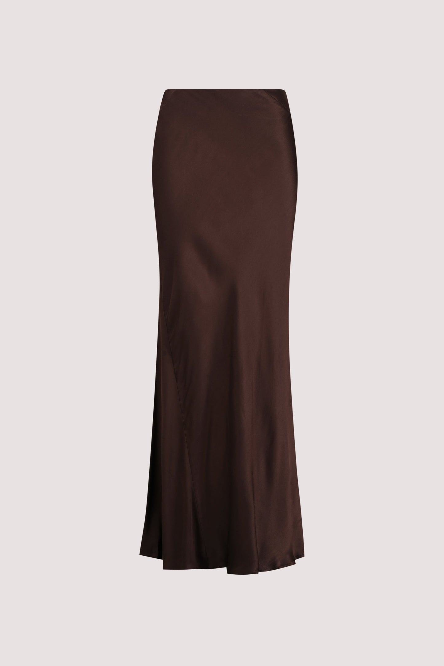 CHARLI BITTER CHOC SATIN MAXI SKIRT