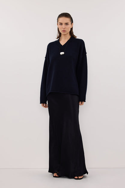 CHARLI INK SATIN MAXI SKIRT