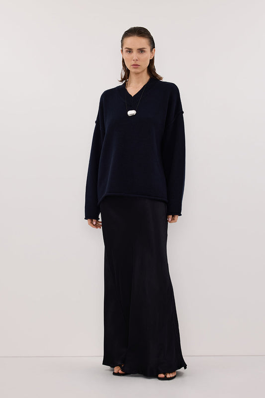 CHARLI INK SATIN MAXI SKIRT