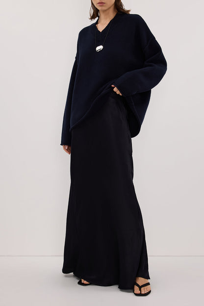 CHARLI INK SATIN MAXI SKIRT