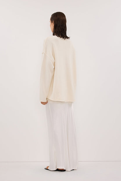 CHARLI WHITE SATIN MAXI SKIRT