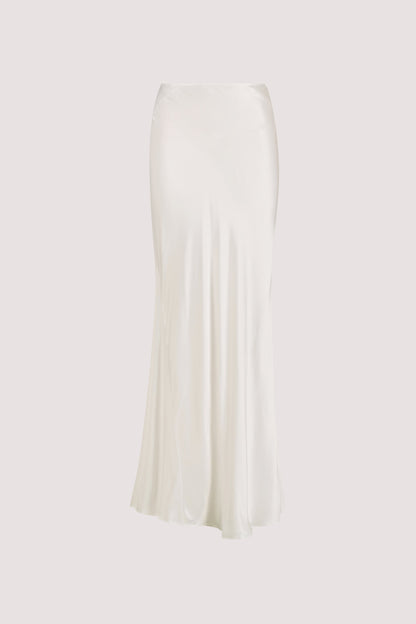 CHARLI WHITE SATIN MAXI SKIRT