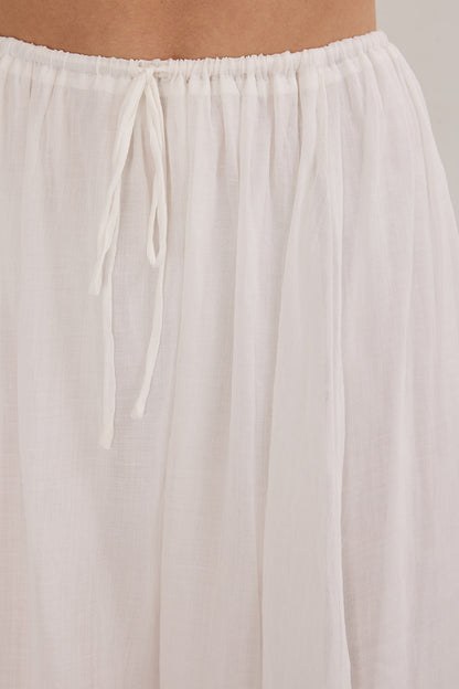 LAYNE WHITE RAMIE MAXI SKIRT