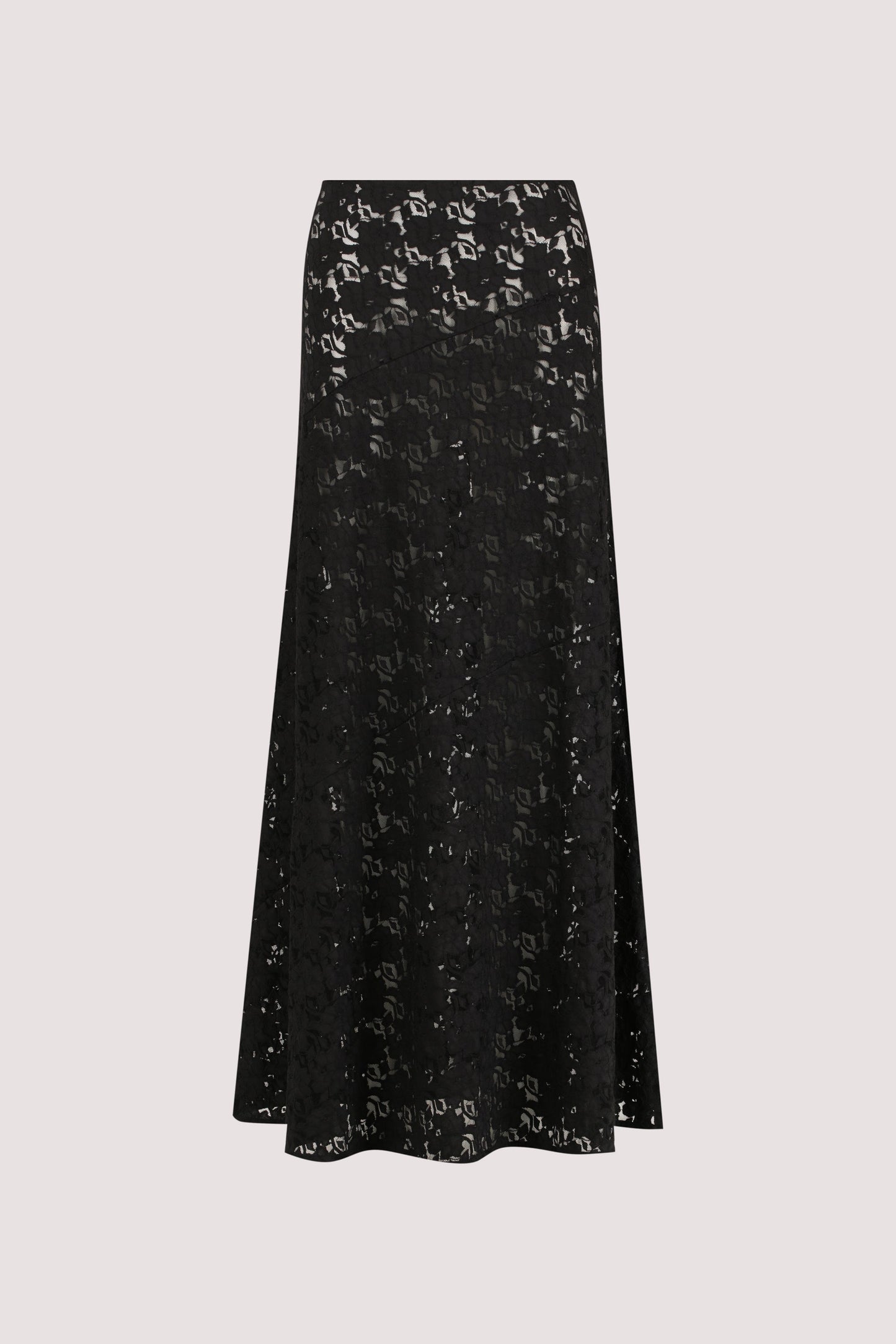 LOULA BLACK LACE MAXI SKIRT