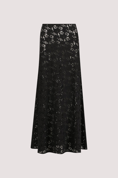 LOULA BLACK LACE MAXI SKIRT