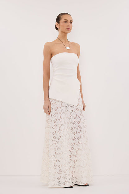 LOULA WHITE LACE MAXI SKIRT