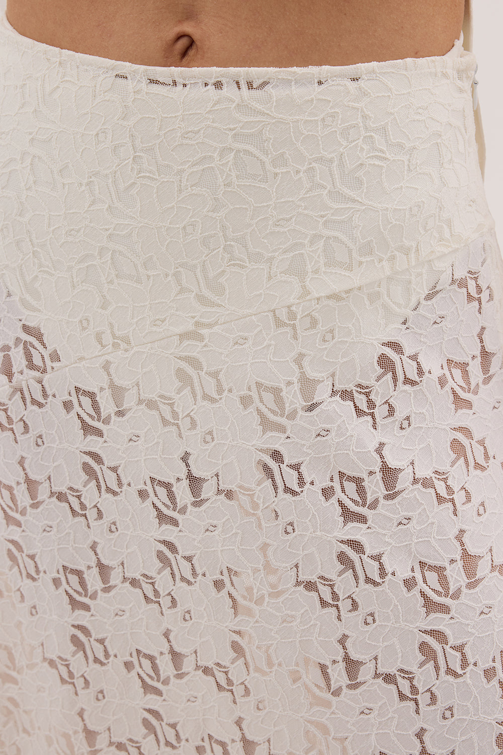 LOULA WHITE LACE MAXI SKIRT