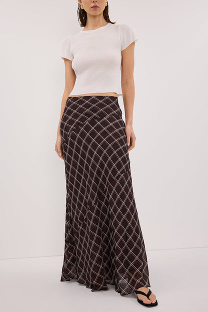ARLINGTON CHOC MIDI SKIRT