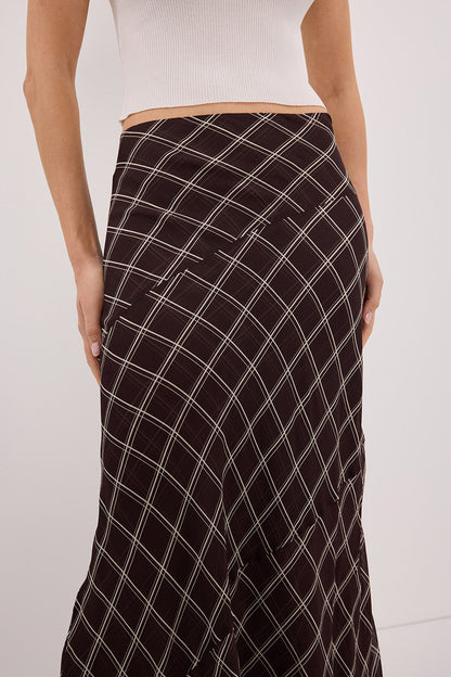ARLINGTON CHOC MIDI SKIRT