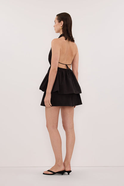 ROMI BLACK COTTON MINI SKIRT
