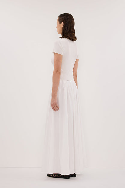 MARINA OFF WHITE MIDI SKIRT