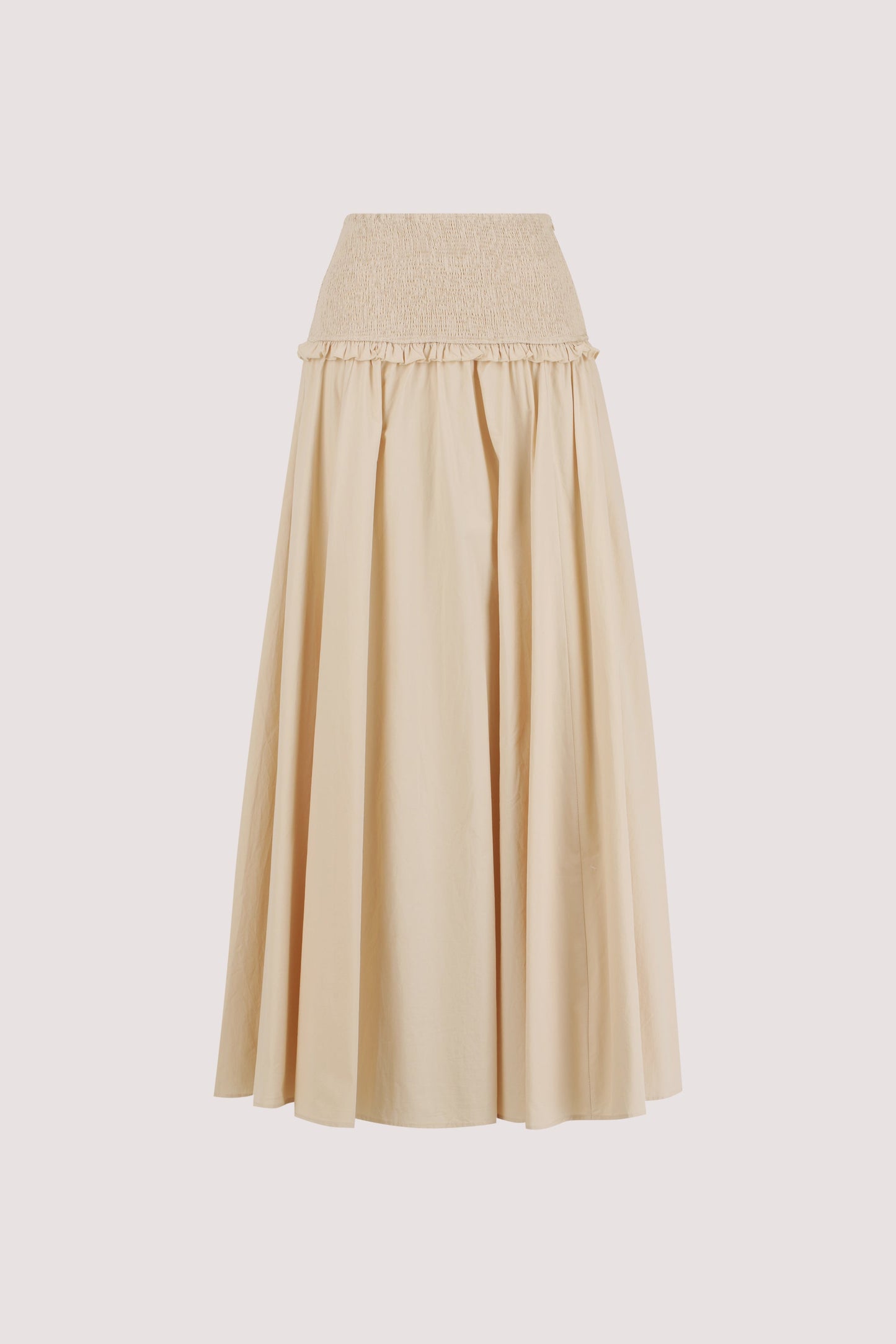 EDIE STONE COTTON MIDI SKIRT