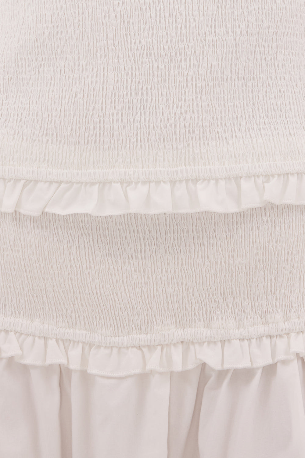 EDIE WHITE COTTON MIDI SKIRT