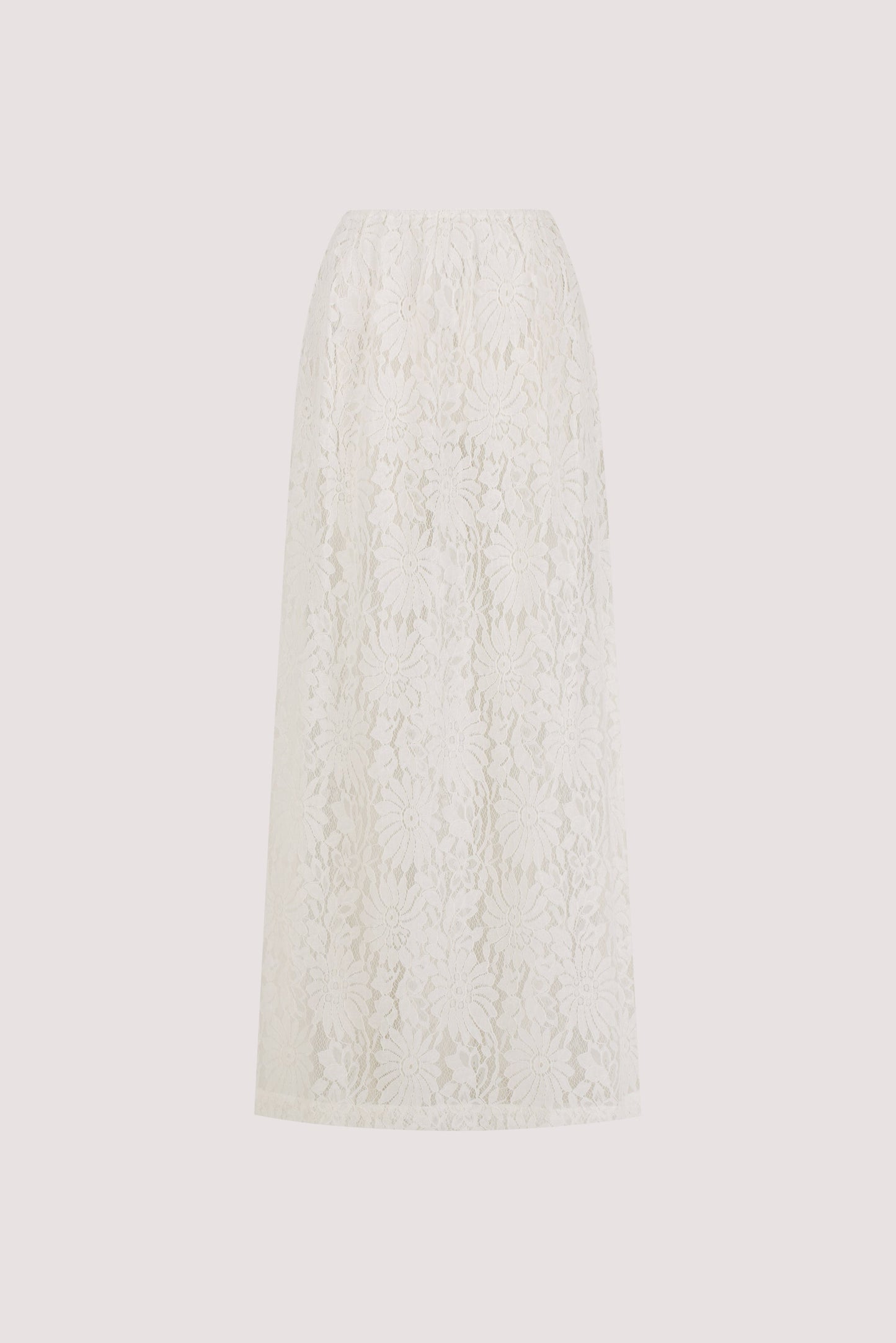 WILMA WHITE LACE MIDI SKIRT