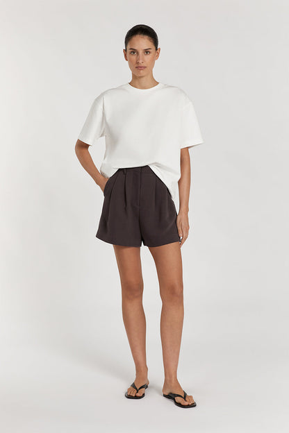 ELLE DARK CHOCOLATE TAILORED SHORT