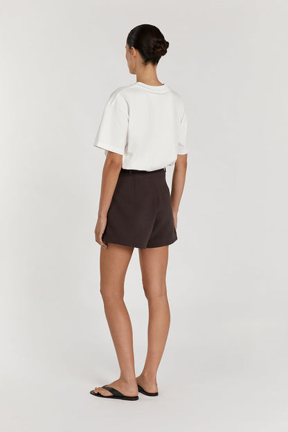 ELLE DARK CHOCOLATE TAILORED SHORT