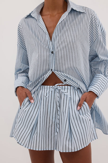 SABLE ICE BLUE SILK BLEND SHORT