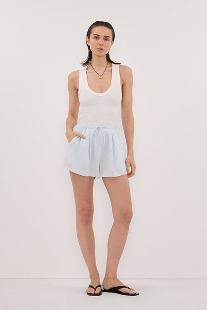 HELENA CORNFLOWER LINEN SHORT