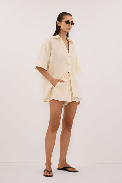 HELENA STRAW LINEN SHORT