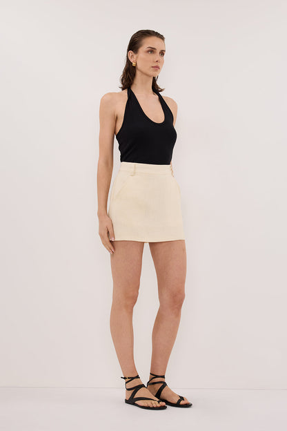 EVIE STRAW LINEN SKORT