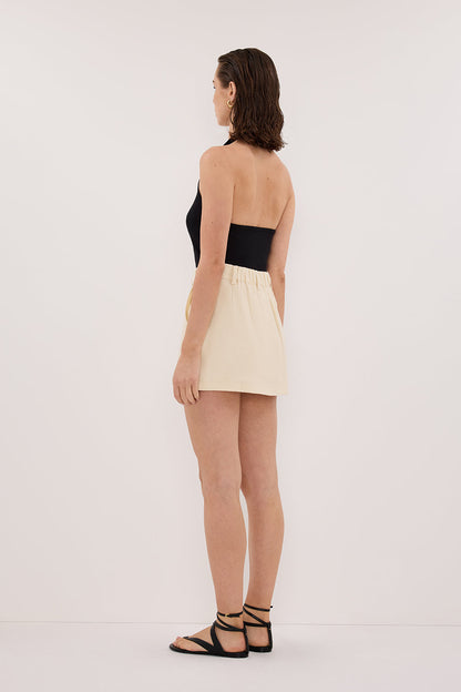 EVIE STRAW LINEN SKORT