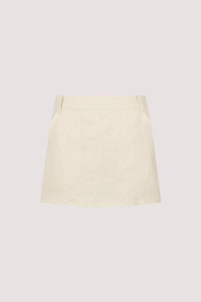 EVIE STRAW LINEN SKORT