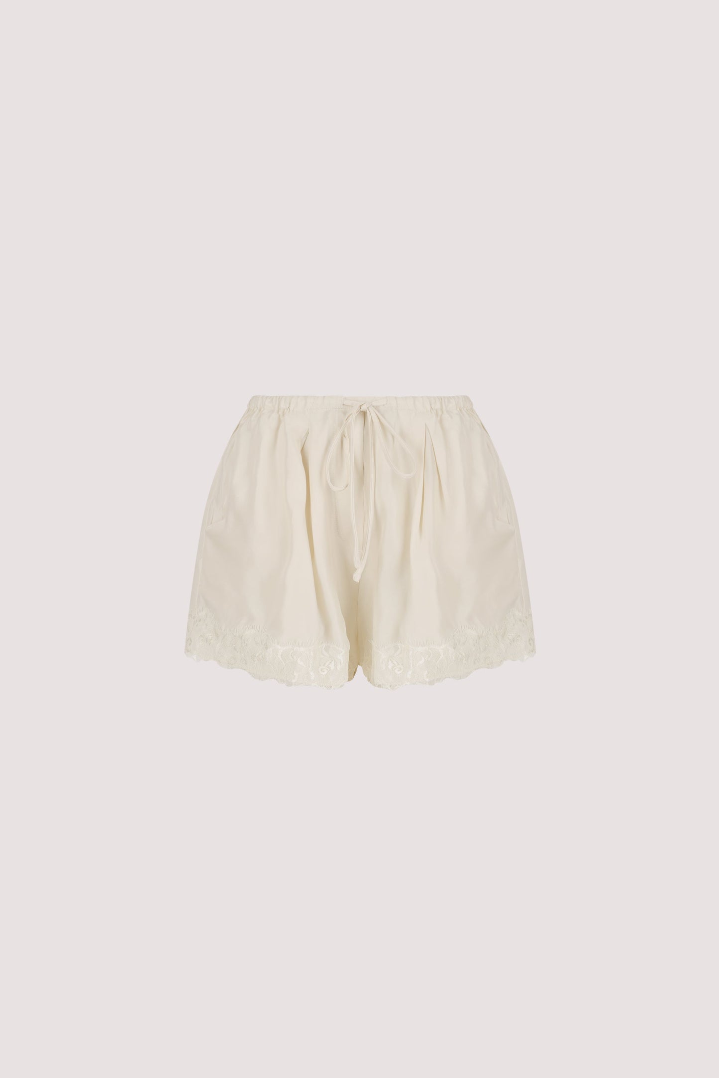 ANDREA SANDSTONE CUPRO LACE SHORT