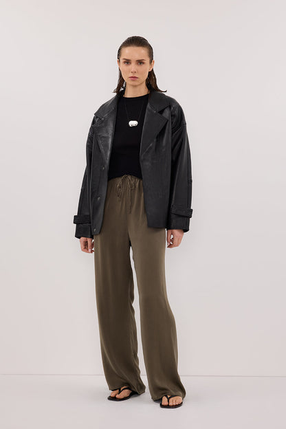 PERCY OLIVE SILK PANT