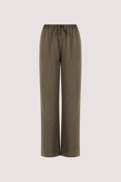 PERCY OLIVE SILK PANT