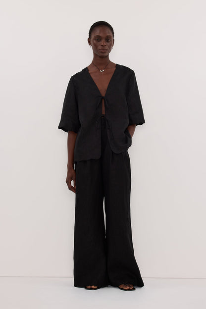HOLDEN BLACK LINEN PANT