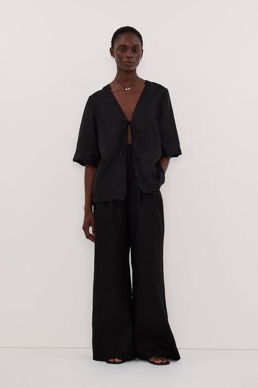 HOLDEN BLACK LINEN PANT