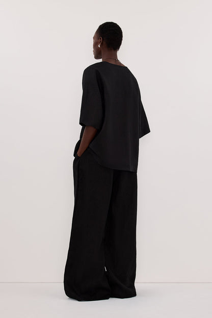 HOLDEN BLACK LINEN PANT
