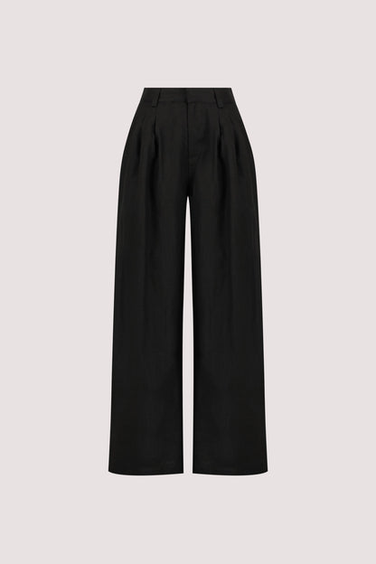 HOLDEN BLACK LINEN PANT