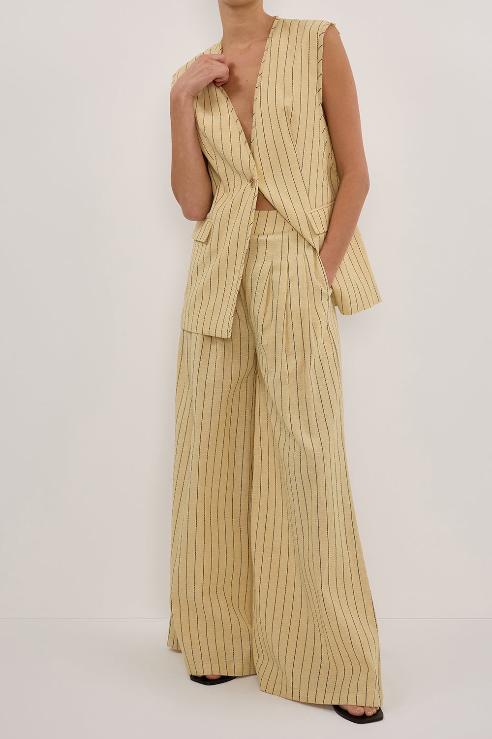 OLLIE DUNE STRIPE WIDE LEG PANT